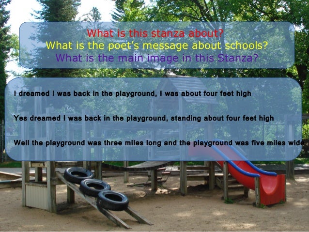 Back in the playground blues essay picture