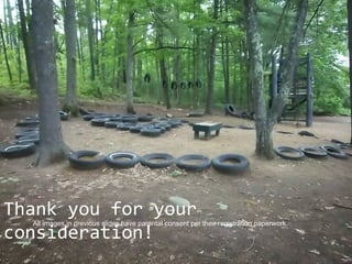 Thank you for your
All images in previous slides have parental consent per their registration paperwork.
consideration!