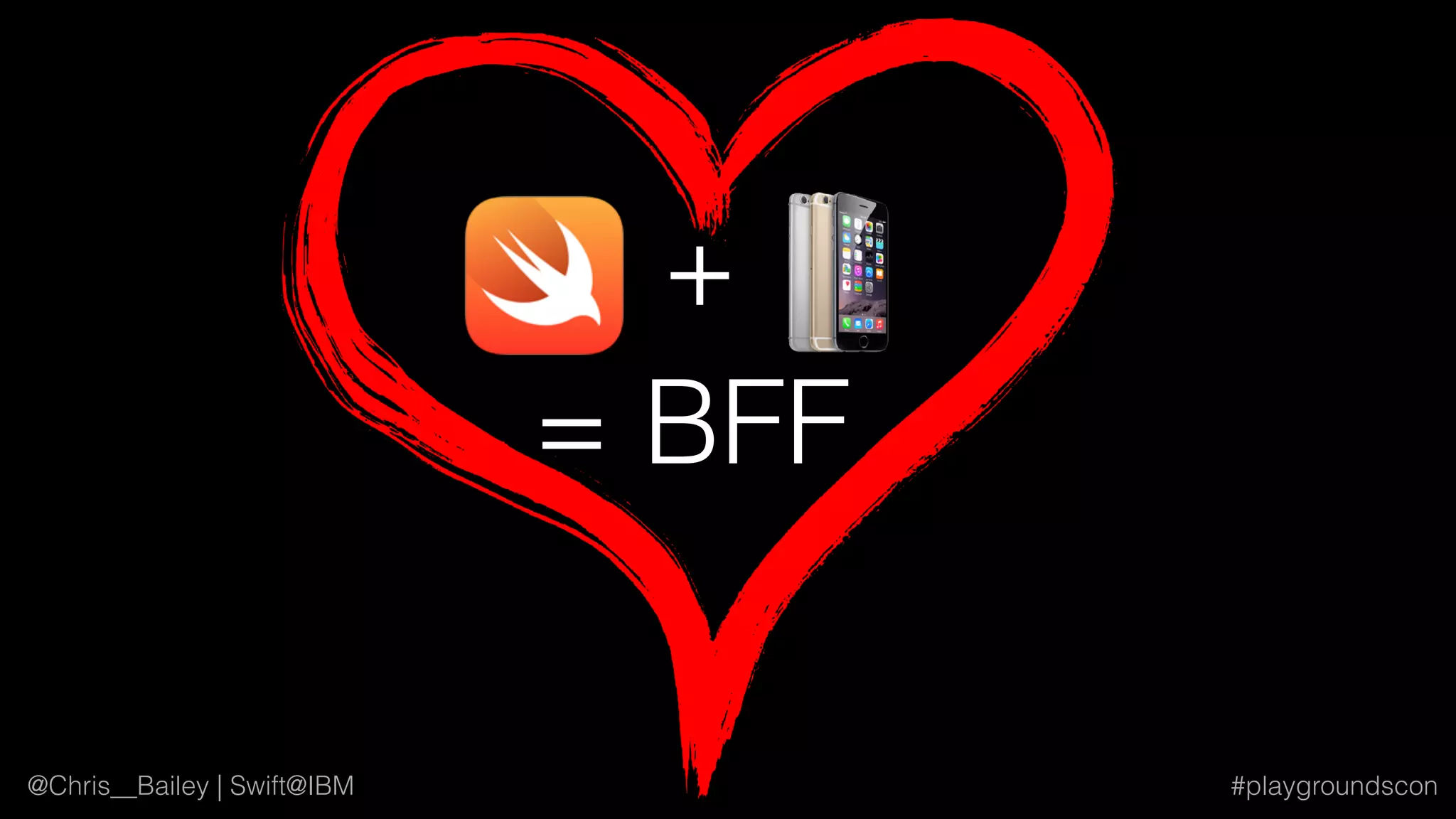@Chris__Bailey | Swift@IBM #playgroundscon
+
= BFF
 