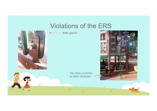 Violations of the ERS
Bolts galore!

Too close proximity
to other obstacles

 