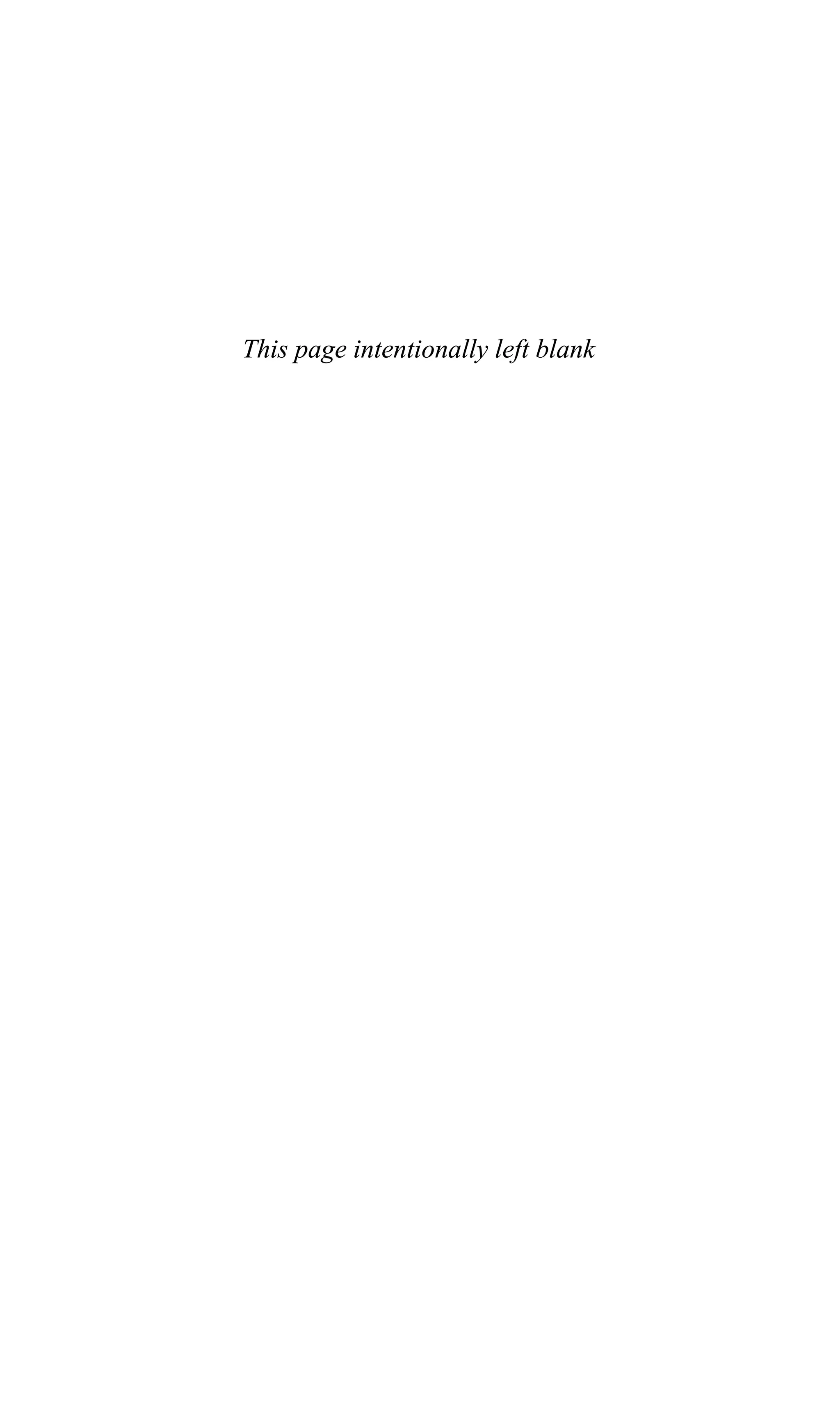 This page intentionally left blankThis page intentionally left blank
 