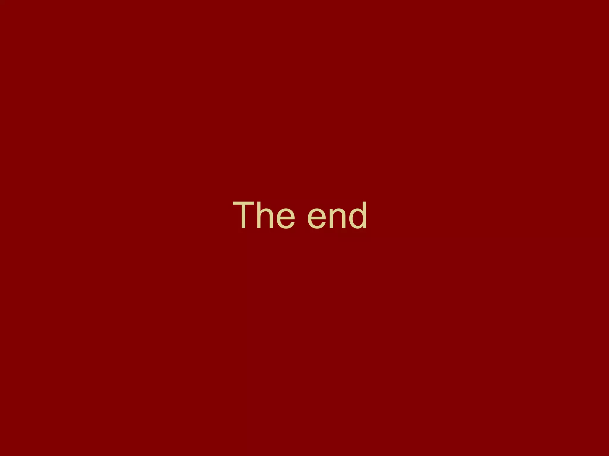 The end 