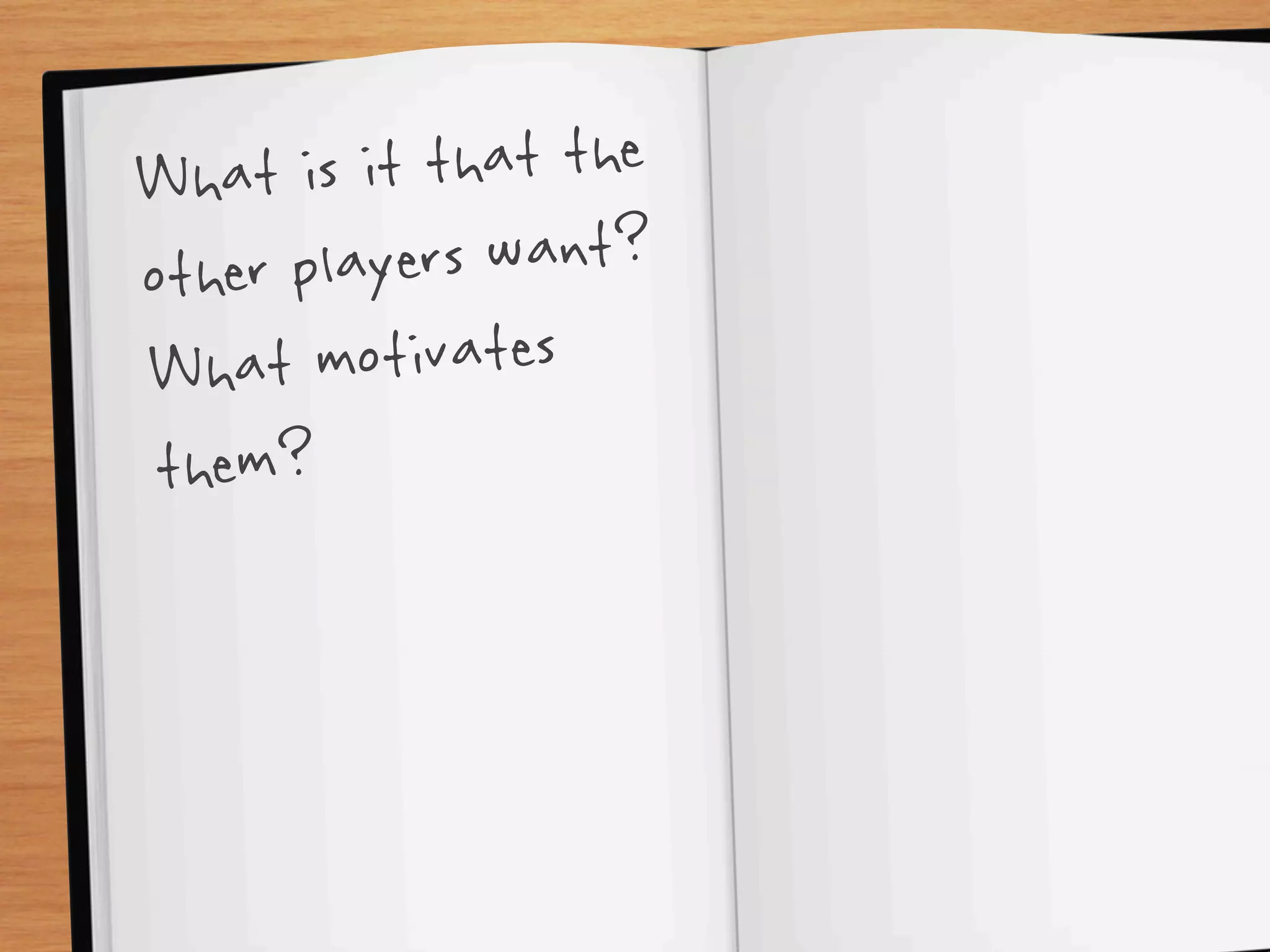 What is it  that the
other pla yers want?
What   motivates
 them?
 