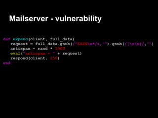 Mailserver - vulnerability
 