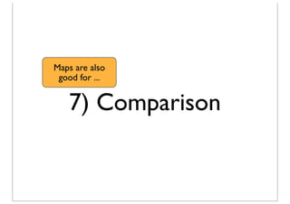 7) Comparison
Maps are also
good for ...
 