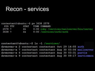 Recon - services
 