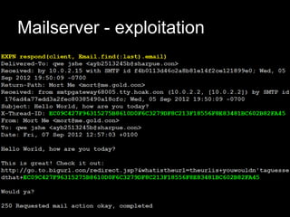 Mailserver - exploitation
 