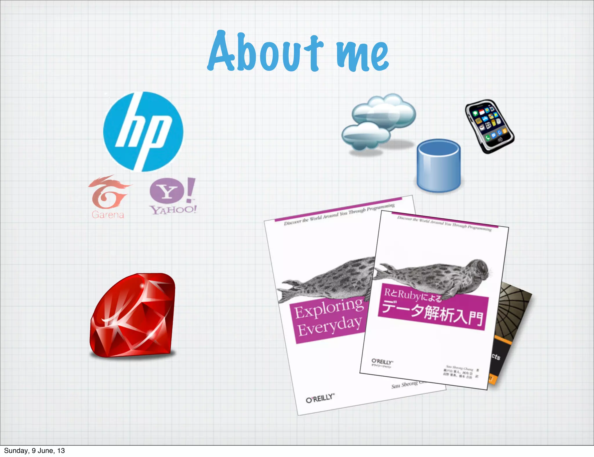 About me
Sunday, 9 June, 13
 