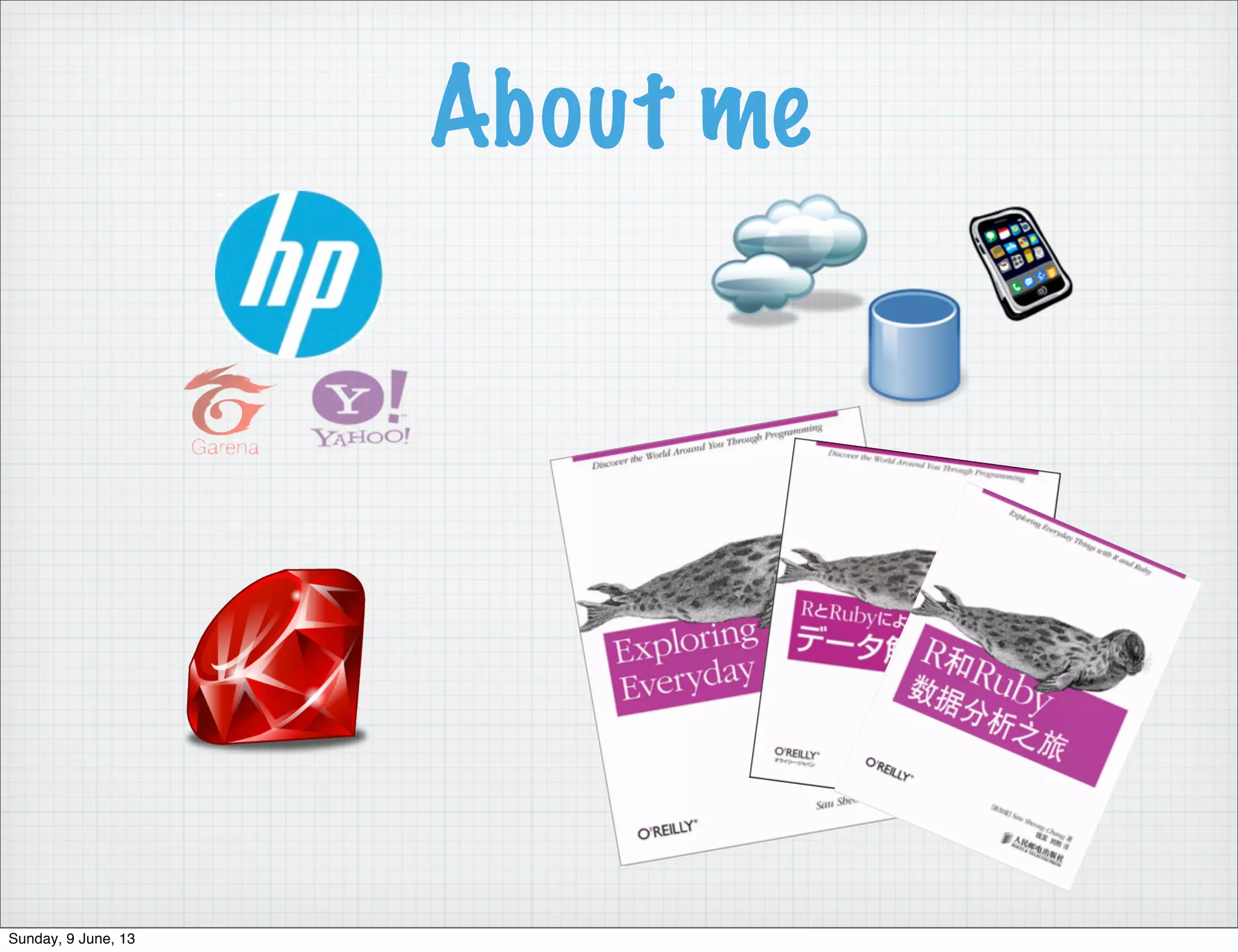 About me
Sunday, 9 June, 13
 