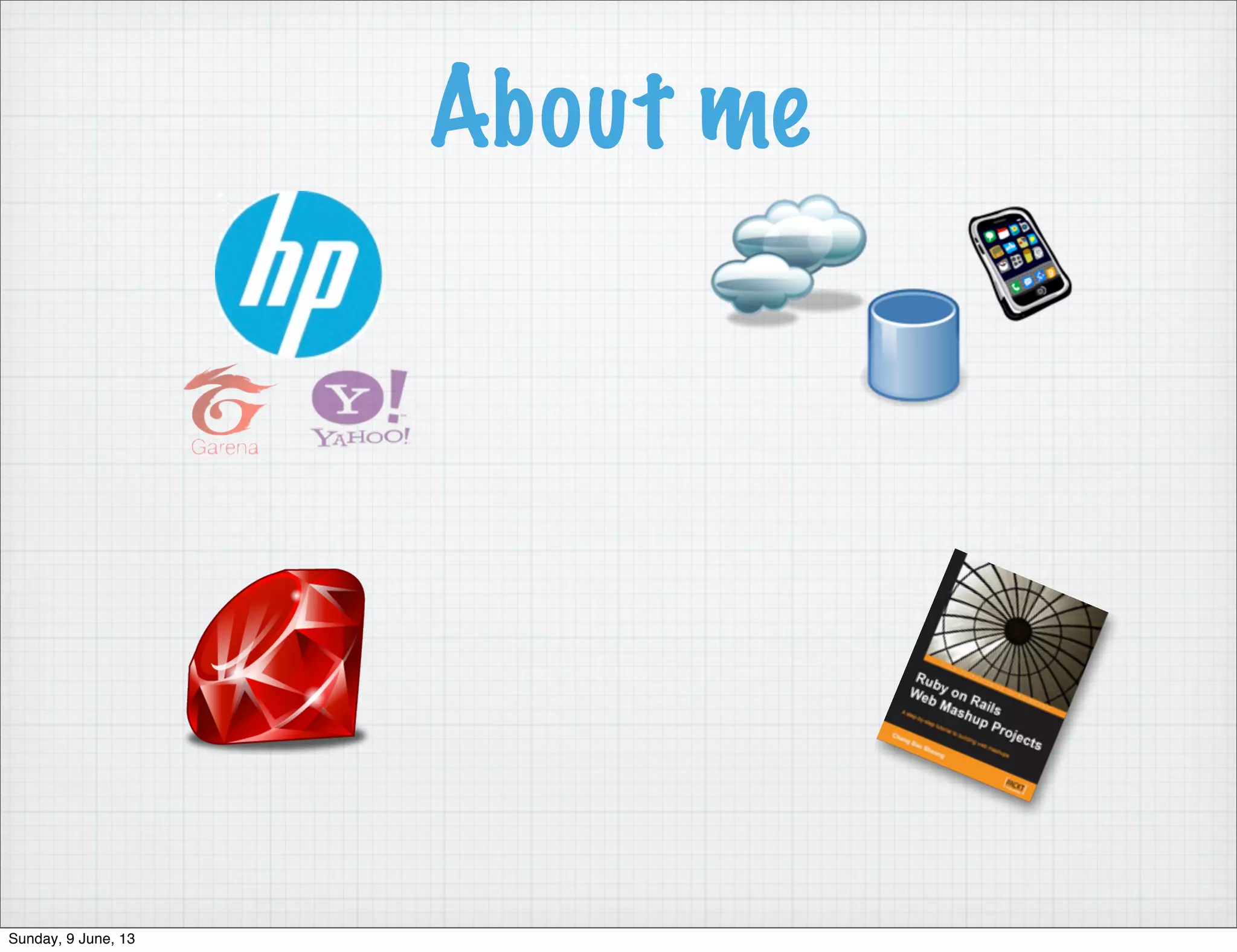 About me
Sunday, 9 June, 13
 