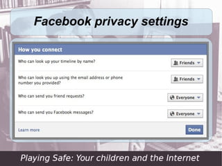 Facebook privacy settings
 