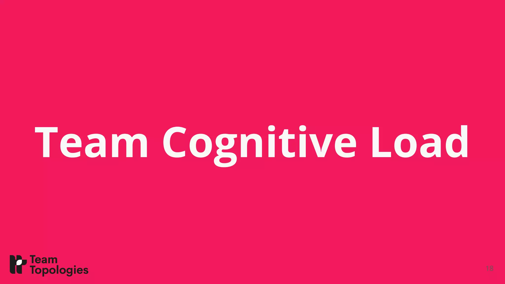 Team Cognitive Load
18
 