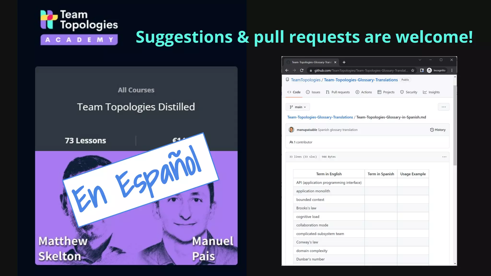 Suggestions & pull requests are welcome!
En Español
 