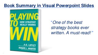 11
Book Summary in Visual Powerpoint Slides
“One of the best
strategy books ever
written. A must-read! ”
 