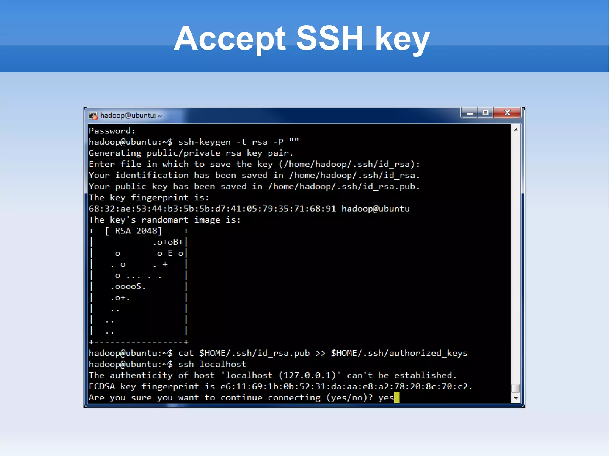 Accept SSH key

 