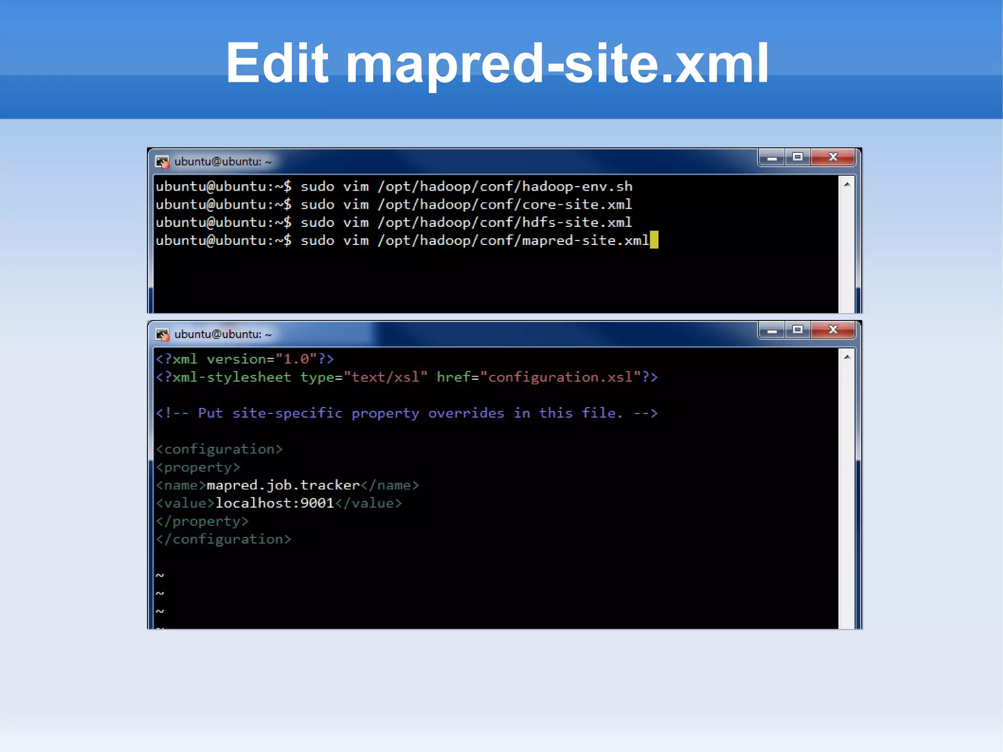 Edit mapred-site.xml

 