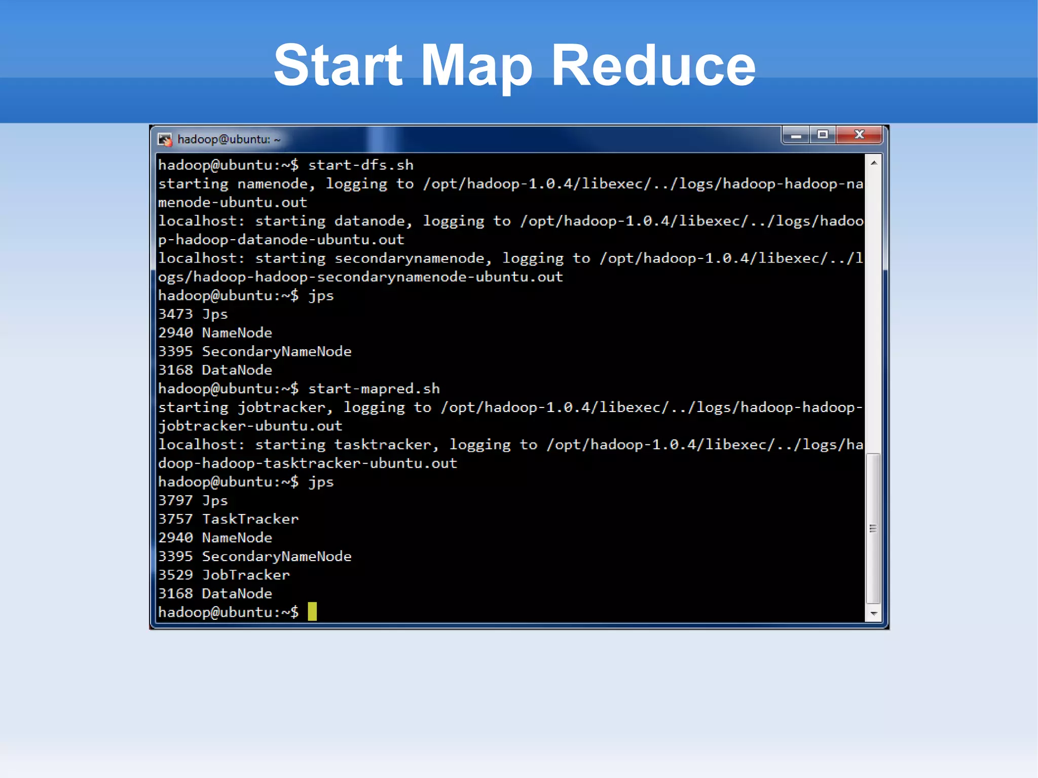 Start Map Reduce

 