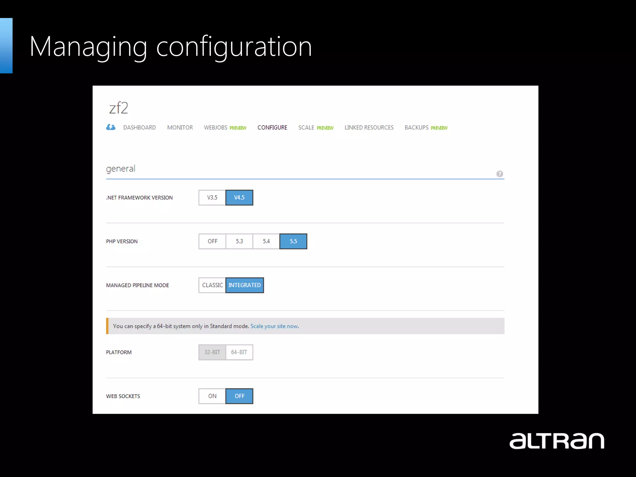 Managing configuration 