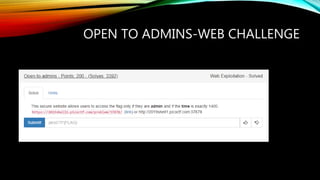 OPEN TO ADMINS-WEB CHALLENGE
 