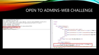 OPEN TO ADMINS-WEB CHALLENGE
 