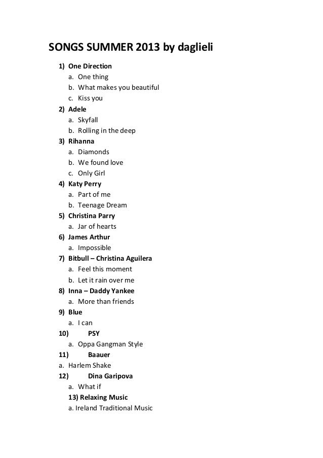 Download BEST SUMMER SONGS 2013 FOR ME - PLAYLIST
