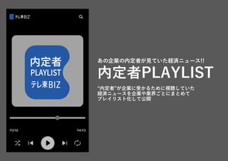 内定者PLAYLIST