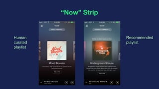 “Now” Strip
Human
curated
playlist
Recommended
playlist
 