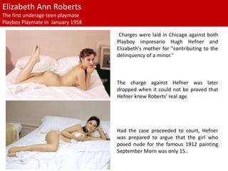 Elizabeth Ann Roberts Porn - Four Playboy Playmates that made history