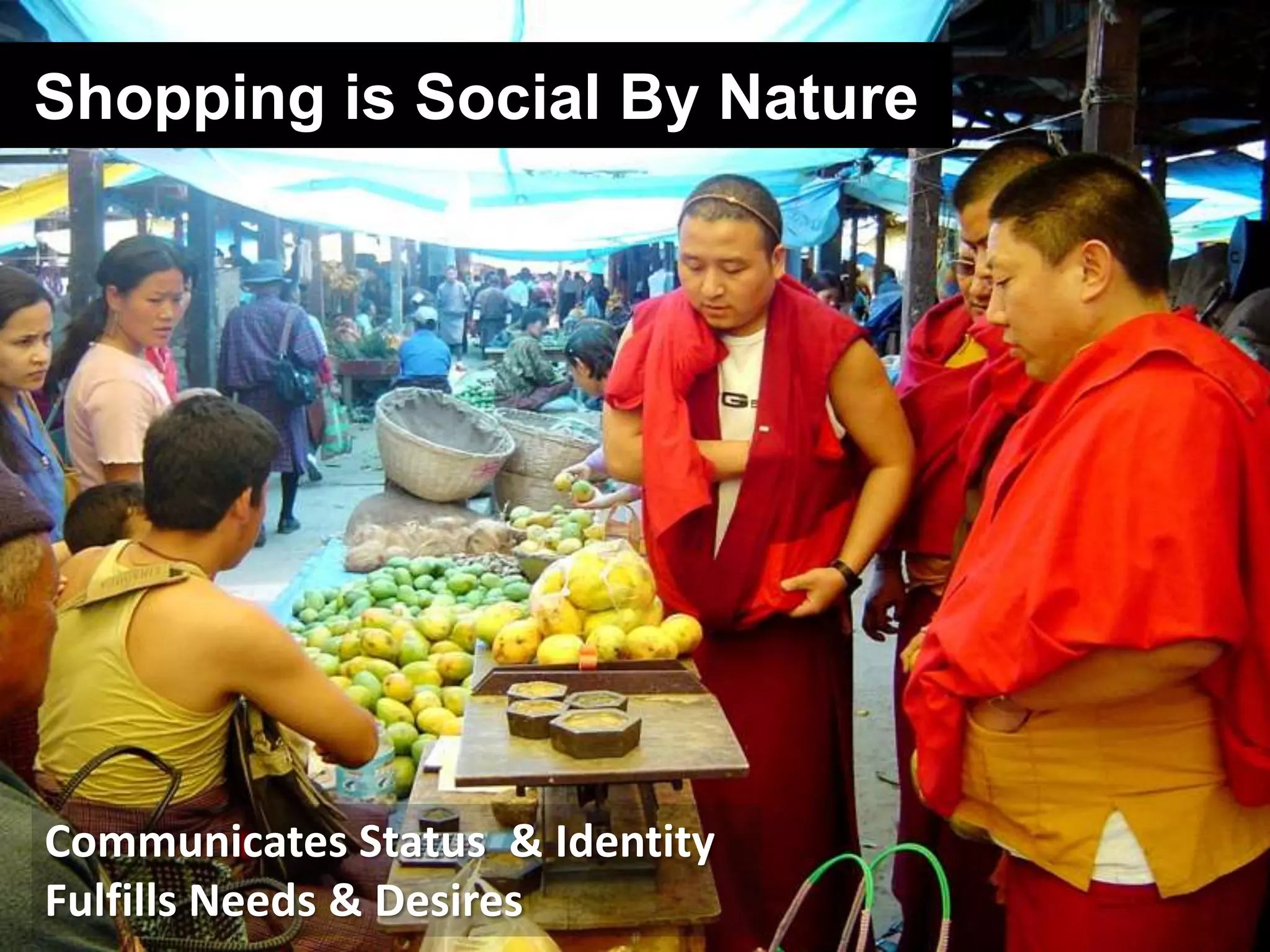 Shopping is Social By NatureCommunicates Status  & IdentityFulfills Needs & Desires 