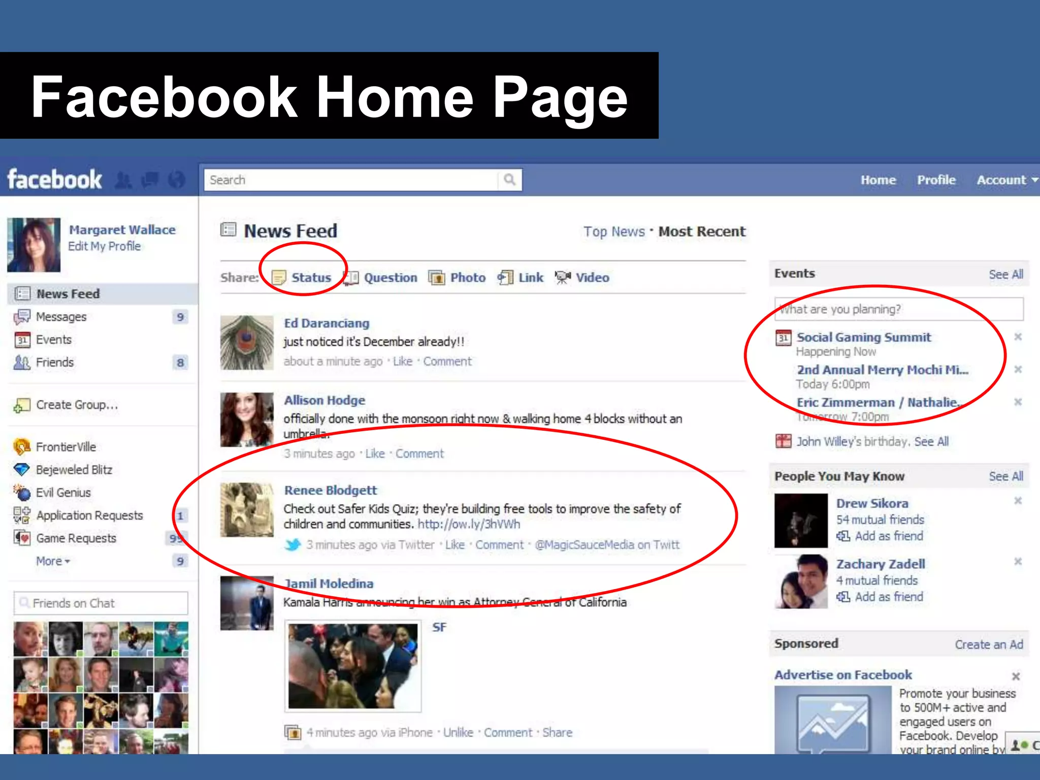 Facebook Home Page