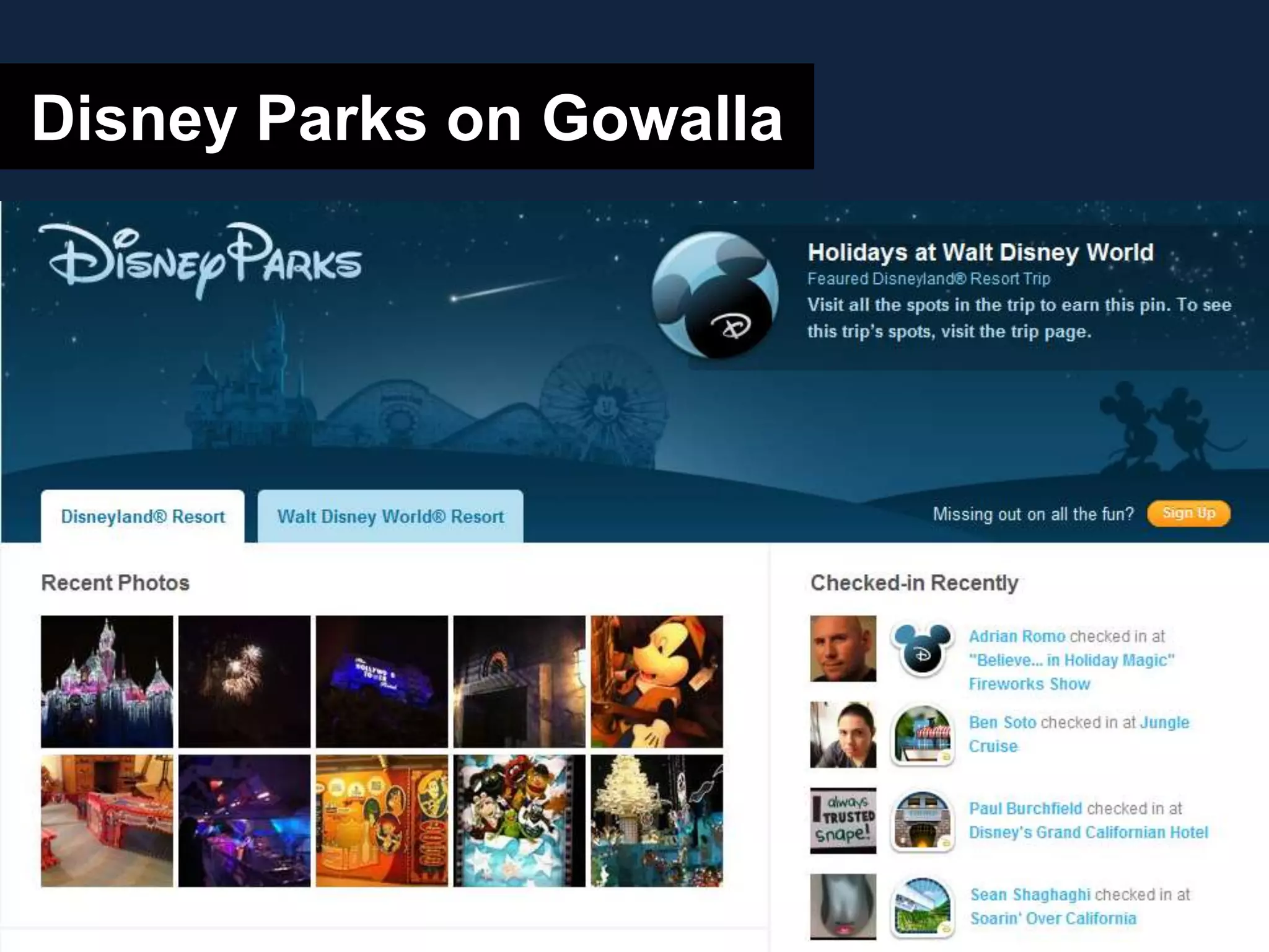 Disney Parks on Gowalla