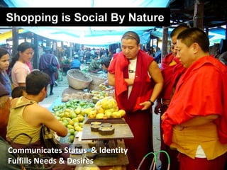Shopping is Social By Nature<br />Communicates Status  & Identity<br />Fulfills Needs & Desires <br />