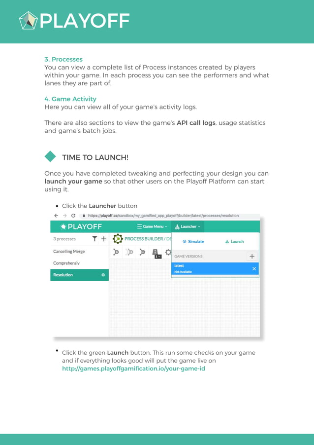 Playoff how to create a game | PDF