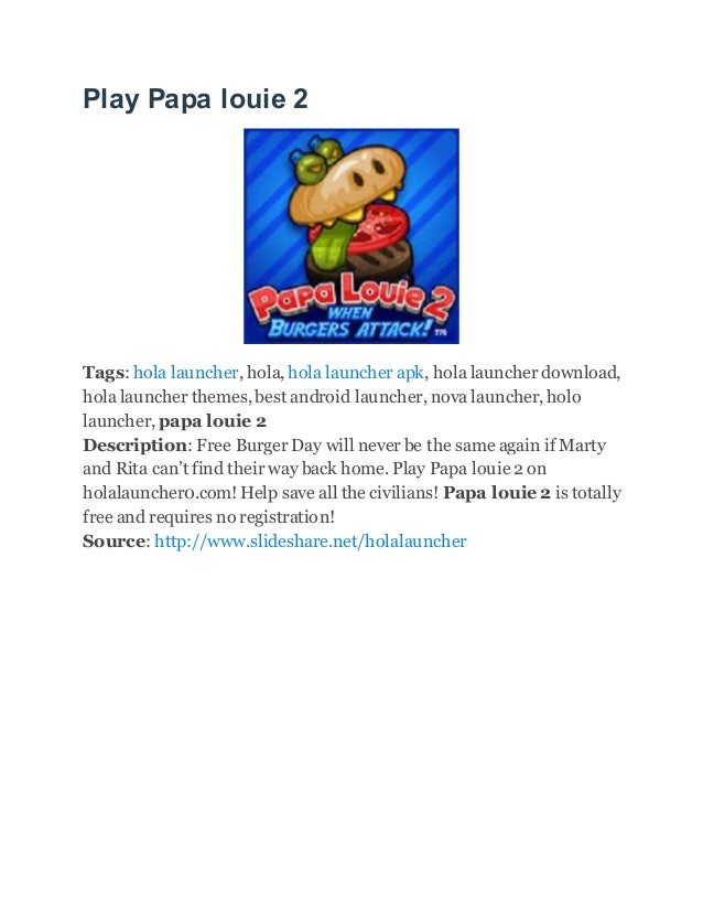 play papa louie