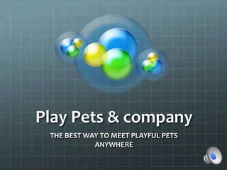 Play Pets & company  THE BEST WAY TO MEET PLAYFUL PETS ANYWHERE  
