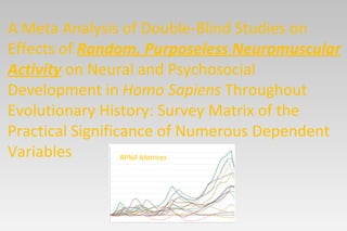 A Meta Analysis of Double-Blind Studies on Effects of  Random, Purposeless Neuromuscular Activity  on Neural and Psychosoc...