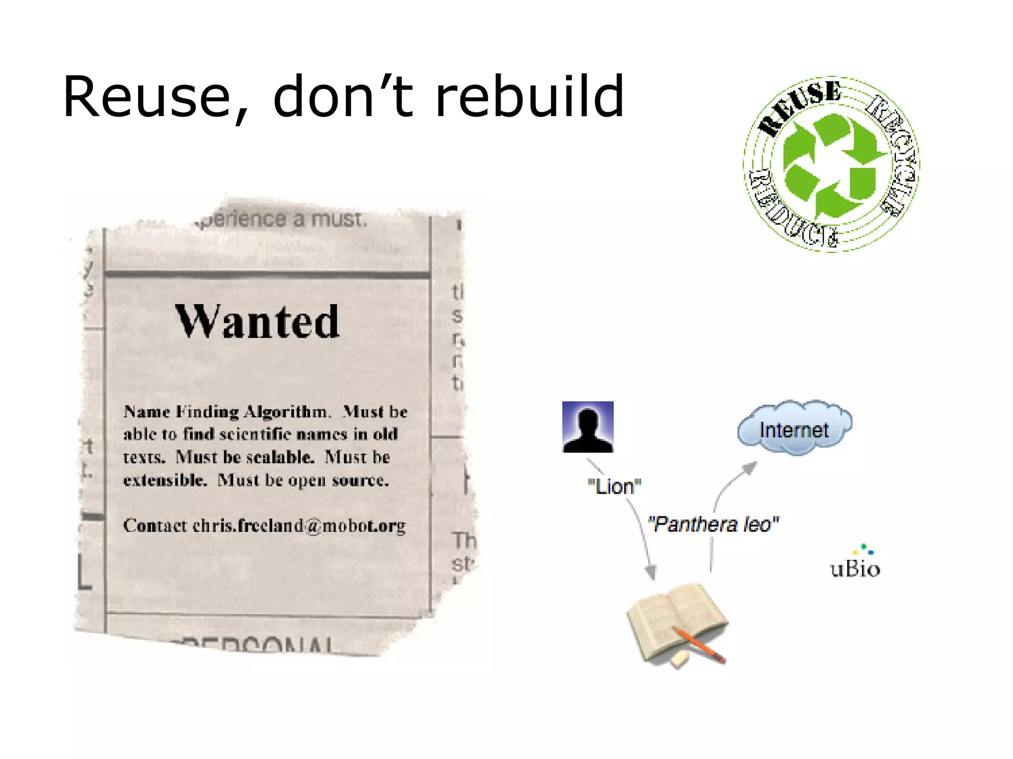 Reuse, don’t rebuild 