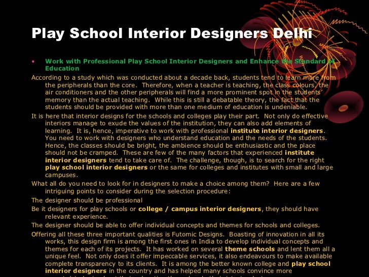 Play School Interior Designers