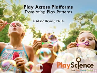 Play Across Platforms
Translating Play Patterns
    J. Alison Bryant, Ph.D.
 