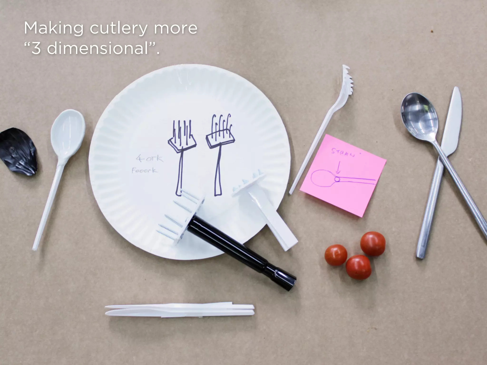 Making cutlery more
“3 dimensional”.
 