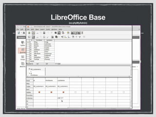 LibreOffice Base 
(ex-phpMyAdmin) 
 