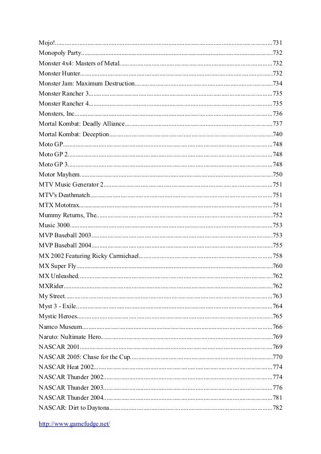 Playstation 2 Cheats