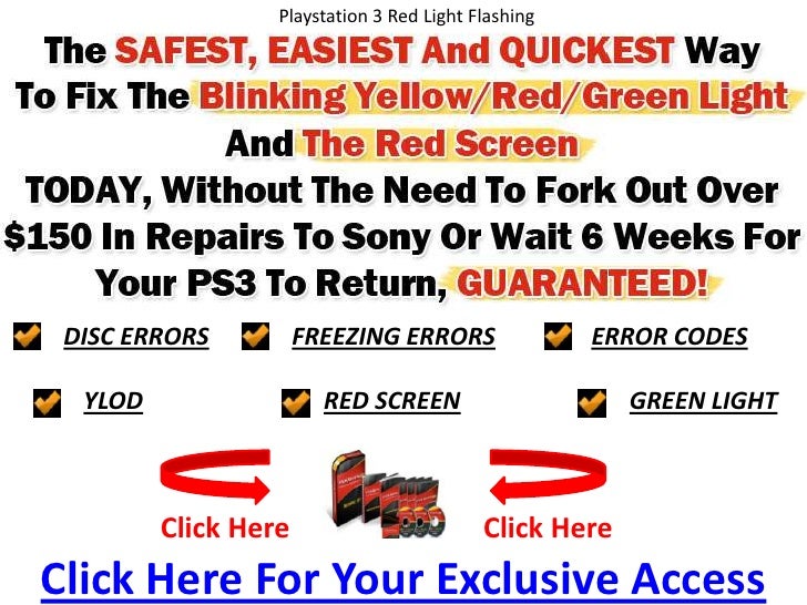 Playstation 3 Red Light Flashing