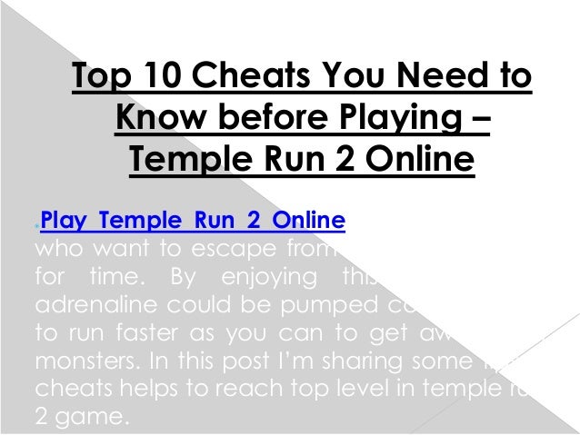 temple run to online play