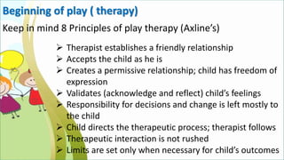Play therapy- Working with children | PPTX