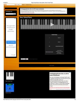 2/18/2014 PlayVirtual Music Instruments: New Virtual Piano
http://bestmusicenter.blogspot.nl/2013/07/new-virtual-piano.html 1/2
Ana Sayfa
New Virtual Piano
+29 Bunu Google'da önerin
Ara
Bu Blogda Ara
New Virtual Piano
Electro Drums
Delen 29 Meer Volgende blog»
 