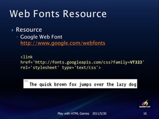 Play with html games | PDF