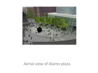 Aerial view of Alamo plaza