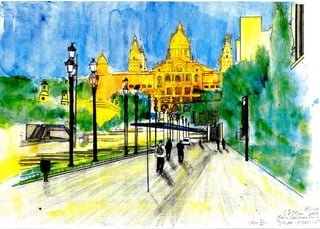 Solar Umbrella Invention - Plaza Espanya, Barcelona